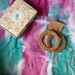 Plunder Weaved Hoop Dangle Earrings